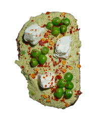 Erbsen-Frischkäse, Erbse, Feta, Chilliflocke