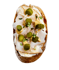 Putenbrust, Frischkäse, Senf