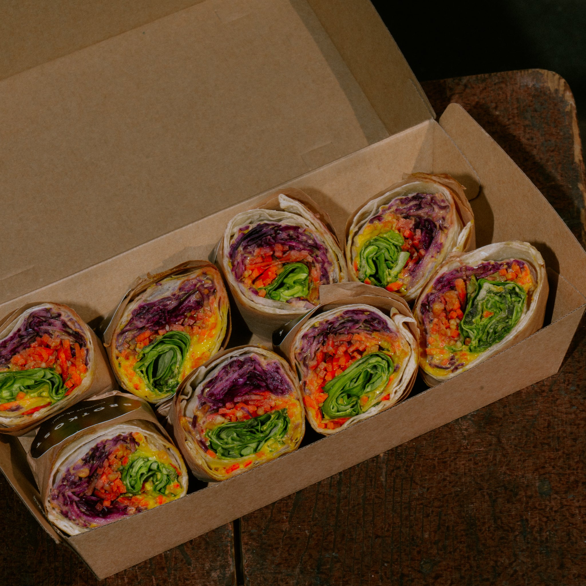 Rainbow-Roll (8 Wrap-Hälften)