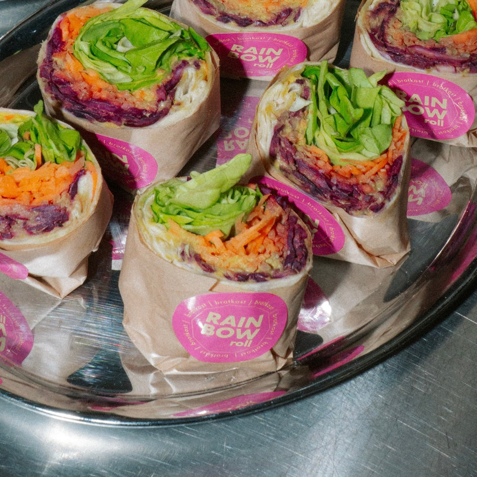 Rainbow-Roll (8 Wrap-Hälften)