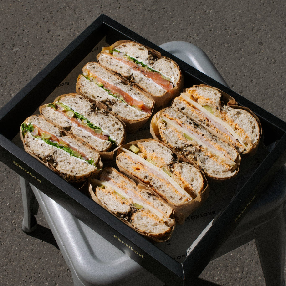Lachs und Pute Bagel-Box