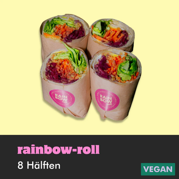 Rainbow-Roll (8 Wrap-Hälften)